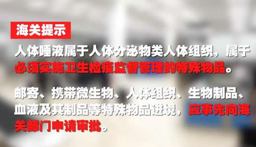 私带唾液入境被拦:183支人体唾液样本到底怎么回事 私带唾液入境被拦:183支人体唾液样本到底怎么回事