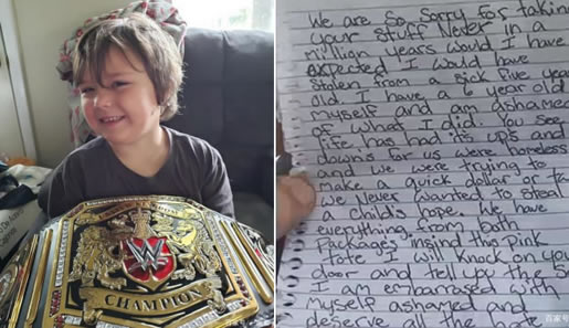 脑瘤男孩礼物被偷:详情经过及结果令人欣慰 脑瘤男孩礼物被偷:详情经过及结果令人欣慰