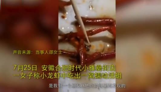 吃小龙虾吃出活蛆：始末详情经过到底怎么回事