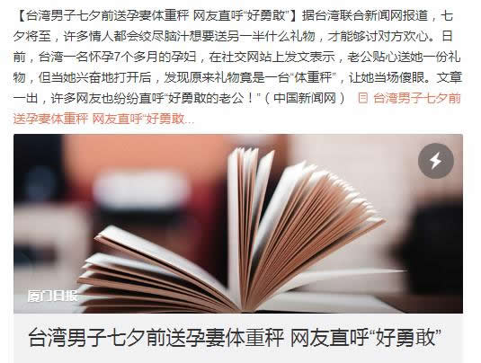 男子送孕妻体重秤:老婆当场傻眼(推荐适合礼物) 男子送孕妻体重秤:老婆当场傻眼(推荐适合礼物)