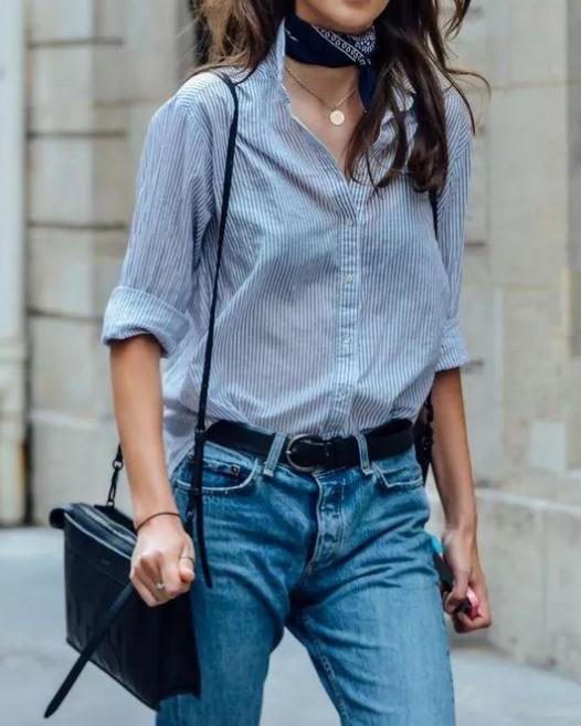 衬衫时髦穿搭：显瘦且青春有活力