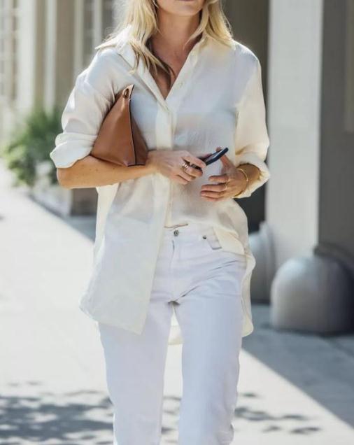 衬衫时髦穿搭：显瘦且青春有活力