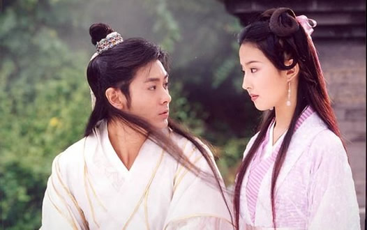 林志颖天龙八部剧照怎么回事：显稚嫩堪称金童玉女