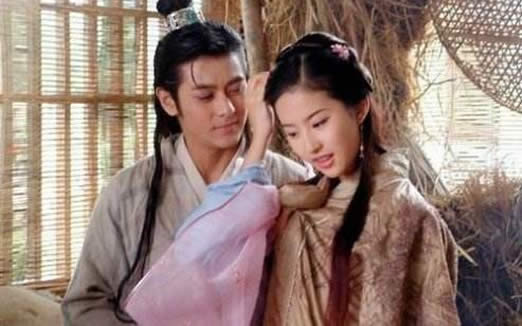 林志颖天龙八部剧照怎么回事：显稚嫩堪称金童玉女