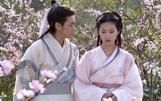 林志颖天龙八部剧照怎么回事：显稚嫩堪称金童玉女