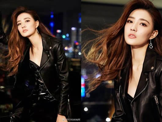 徐璐穿皮衣现身机场，小蛮腰实力抢镜