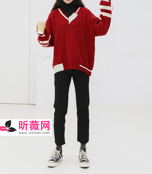 5款V领毛衣的日常显瘦搭配：穿出时髦显瘦又舒适