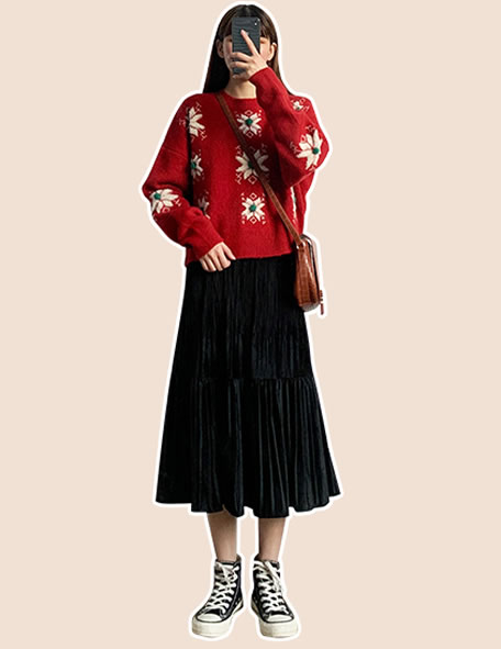 圣诞节应该怎么搭配才能出彩：推荐2款洋气又温暖穿搭