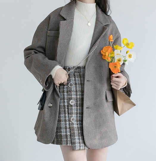 5款毛呢外套加半身裙穿搭：女人出街style随意切换