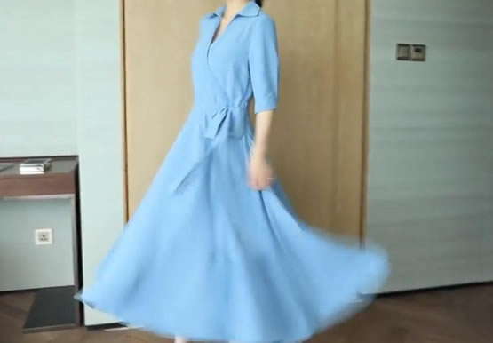 2020春季时尚衬衫式连衣裙