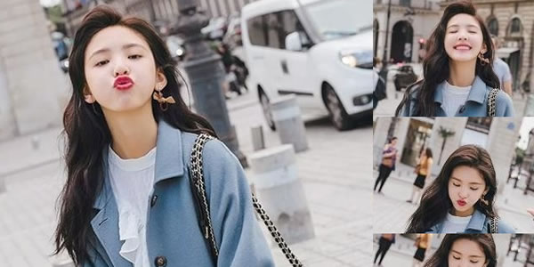 章若楠发型怎么吹的