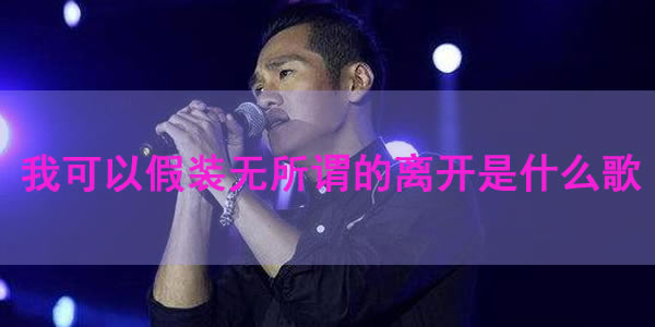 我可以假装无所谓的离开是什么歌 我可以假装无所谓的离开是什么歌