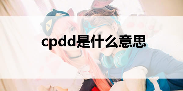 cpdd是什么意思女生说cpdd该怎么回复